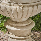 GDFStudio Noble House Adonis Outdoor Roman Chalice Garden Urn Planter in Antique White - Image 6