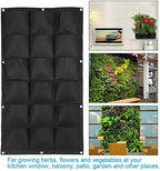 Vertical Hanging Garden Planter Wall Mounted Plant Grow Bag for Indoor Outdoor Decoration,Black (18 Pockets) - Image 6