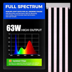 Barrina TX-L63 3FT LED Grow Light, 126W (2 x 63W), 4 Panels Wider Coverage - Image 5