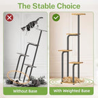 iDavosic.ly Tall Plant Stand Indoor, Corner Tiered Wooden Tray, Black Brown - Image 3