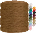 Macrame Cord 3mm x 875yards, Soft Colored Macrame Rope, Natural Cotton Cord for Plant Hangers, Wall Hanger, Decorative Projects(Golden Brown) by Unknown