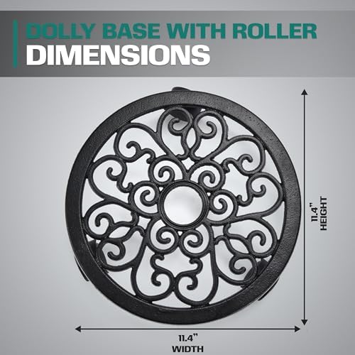 2WAYZ Plant Stand with Wheels - Heavy-Duty Rolling Plant Caddy - Dolly Base with Roller for Large Potted Plants and Flower Pot - Ideal for Indoor and Outdoor Planters - Set of 1 - Black - Image 3