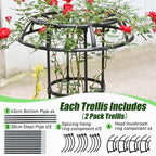 Quibbay 53 Inch Mushroom Top Garden Trellis for Climbing Plants,2 Pack - Image 4
