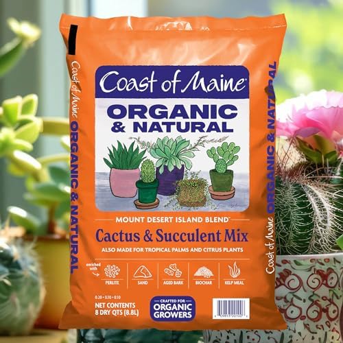 Coast of Maine Mount Desert Island Blend, 8qt (Pack of 4) Organic and Natural, Cactus and Succulent Mix - Tropical Palms and Citrus Plants - Image 2