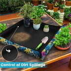 50CM Oxford Cloth Plant Repotting Mat Foldable Waterproof Gardening Potting Pad Flower Pots Transplanting Mats for Indoor Plant Repotting(50x50cm-10PCS) - Image 2