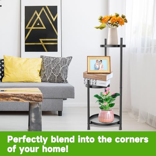 3 Tier Heavy Duty Metal Plant Stand for Indoor & Outdoor - Image 6