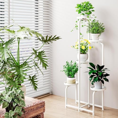 INGIORDAR Plant Stand Indoor Outdoor Corner Tall Plant Shelf 5 Tier Metal - Image 5