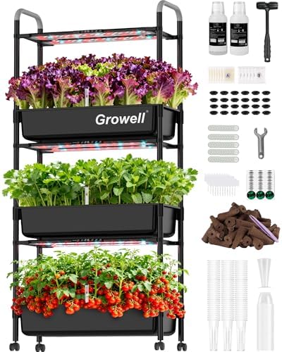 Growell 81 Pods Hydroponics Growing System Kit with Independent Water Pump by Growell