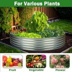 4x4x1ft Round Raised Garden Beds Outdoor Steel Fire Pit Ring Flower Planter - Image 5