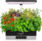SereneLife Smart Indoor Garden - Hydroponic Herb Garden with 4000K Grow Lights Panel, Control Panel Settings, Water Stick, No Soil, Mess-Free, Height Adjustable, Grows Up to 6 Plants by SereneLife