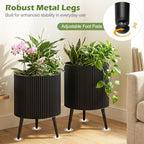 GIANTEX Plant Pot with Stand Set of 2, 20" & 18" Metal Plant Stand - Image 7
