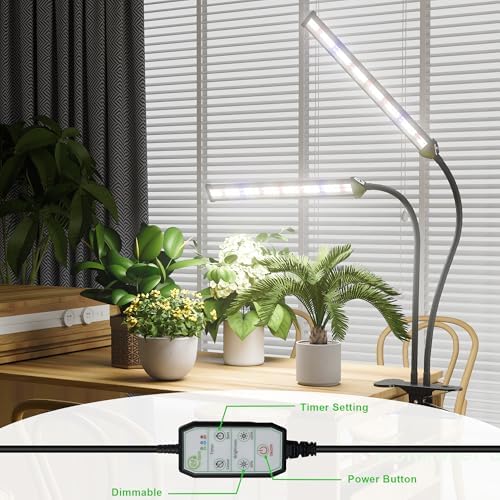 GooingTop LED Grow Light,White Full Spectrum Clip Plant Growing Lamp - Image 4