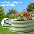 Kesfitt Raised Garden Bed, 4x2x1 FT Galvanized Steel Metal Raised Garden Bed, Oval Open-Bottom Design, 12-Inch Deep for Outdoor Vegetable & Herb Gardening, Fruit Green - Image 6