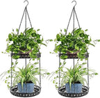 2 Tier Hanging Planters for Indoor Outdoor Plants, Metal Plant Hanger,2pack by PIKAMAO