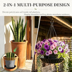 Plant Hanger Indoor Outdoor 4-Pack Metal Hanging Planter for Indoor Plants - Image 4