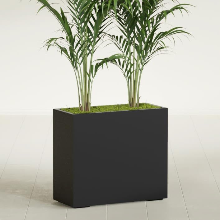 Greenline Alice Tall Rectangular Fiberglass Planter, Outdoor Planter Box - Image 2