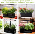 Indoor Herb Garden with Grow Light & Pots, Full Spectrum LED Planter for Kitchen Herbs & Houseplants, Height Adjustable Indoor Growing System for Home & Apartment Decor(Black, 16 * 6.3 * 7.1 inch) - Image 5