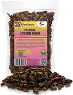 Premium Grade New Zealand Pinus Radiata Bark by Gardenera - Organic Hand Mixed New Zealand Pine Bark for Orchids - Medium Chips 9-12mm - 5 Quart by Gardenera