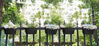 Dahey 10.5 Inch Metal Hanging Flower Pots 5 Pcs Outdoor Railing Planter Box - Image 4