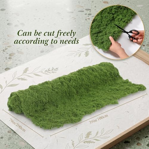 1 Artificial Moss Mat Roll for Wonderland Party, 79 x 39 Inch, Green - Image 2