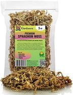 Premium New Zealand Sphagnum Moss by Gardenera - Organic Hand Mixed Long Fibered Sphagnum Moss Orchid - 5 Quart by Gardenera