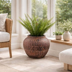 Leaf Extra Large Cachepot Planters, Fibreglass, 23cm Aztec Vase by Leaf