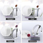 Resin Molds Vase Plant Propagation Station Epoxy Silicone Molds with 12 Test Tubes Hydroponic Flower Holder Home Office Decoration (Round, Semicircle, Oval, Dodecagon) - Image 7