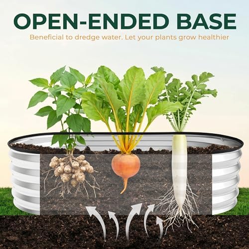 Utopia Home Galvanized Raised Garden Bed 4x2x1 Ft, Pack of 2 Silver - Image 7