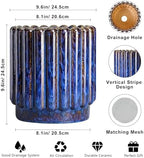 Ceramicfor Ceramic Planter, 9.6 Inch, Blue - Image 3