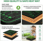 Self-Watering Seed Starter Tray with Grow Light and Heat Mat,Seed Starter Kit,Humidity Domes,Auto Timer,Flexible Brightness Seedling Starter Trays for Indoor Greenhouse Gardening Seed Germinator - Image 6