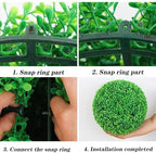 Artificial Plant Topiary Ball 24in, Faux Boxwood Decorative Balls, Decorative Faux Greenery Fake Plants, Garden Spheres Large Outdoor, Artificial Topiary Plant Grass Ball - Image 7
