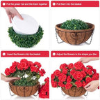 INSPRING Geraniums Artificial Flowers Hanging Basket for Outdoors Outside Decoration, 8 Bundles Silk Flowers Fake Plants Look Real UV Resistant for Porch Home Patio Balcony Yard, Red - Image 6