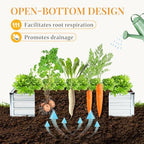 NEWBULIG Galvanized Raised Garden Bed, 6x3x1ft 2 Pack Planter Box, Silver - Image 2