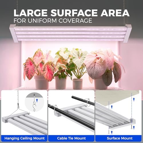 Barrina TX-L63 3FT LED Grow Light, 126W (2 x 63W), 4 Panels Wider Coverage - Image 3