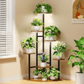 Corner Plant Stand with Grow Lights, 7 Tier Plant Stand Indoor (Round) by Nedechom