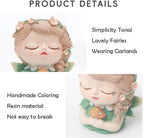 Argofox Samll Angel Girl face Succulent Plant pots 3packs with Drainage Hole 4inch Indoor Cactus Pot Unique Cute Flower Pot with Girl Face Container Planter - Image 6