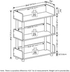 Furinno TURN-N-TUBE Display Shelf, 3-Tier Storage Shelves with Side Panels, Open Shelves Book Shelf with Rounded Corner Top Edges, for Organization and Storage, Living Room, Home Office, Amber Pine - Image 3