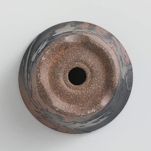 Wazakura Banko Series Small Handmade Rounded Ceramic Bonsai Pot - Image 4