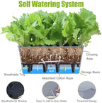 Window Box Planter 6 Pcs, 16.5 Inches Self Watering Rectangle Flower Plant Pots with Drainage Holes Trays, Vegetable Planters for Windowsill Patio Garden Balcony Porch Yard (Grey) - Image 3