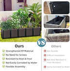 Large Planters for Outdoor Plants 14" Tall Planter Box, 47.2"L x 15.7"W - Image 3