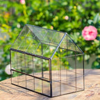 NCYP Geometric Glass Terrarium with Front Opening Door, House Shape Closed Micro Landscape Terrarium Planter for Moss, Fern, Small Tropical Plants, Cacti - Home Indoor Tabletop Decor (No Plants) - Image 6