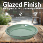 Sunnydaze 7" Ceramic Plant Saucers for Planters, 2pk, Seafoam - Image 2