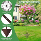 Tellingyou 4 Pack Adjustable Outdoor Flower Pot Stand, Plant Stands(Brown) - Image 6