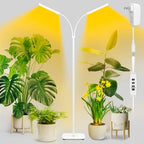 Grow Lights for Indoor Plants, Dual Head 40W Full Spectrum Floor Grow Light by MistyJungle