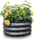 GARDMAX 2x2x1FT Galvanized Round Raised Garden Bed Kit, Metal Planter Boxes Outdoor with Easy Assembly, Large Garden Bed for Vegetables, Fruits, Flower, Herbs Dark Gray by ChooseGardmaxforbetterlife