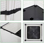 Raised Garden Beds Outdoor with Legs, Vegetables Flowers Outdoor Indoor Plastic Free Splicing Injection Square Planter Box for Garden Backyard Patio Balcony White (2) - Image 4