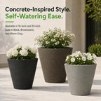 Algreen 89806 Self Watering Planter, 16-Inch, Warm Gray - Image 2
