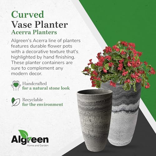 Algreen Products Vase Planter - Drainage Hole - 12 x 12 x 20.5 in - Resin - Image 3