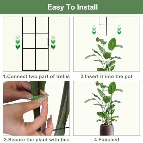 Coomin 32in Monstera Plant Support Trellis for Indoor Plants, 4P - Image 5