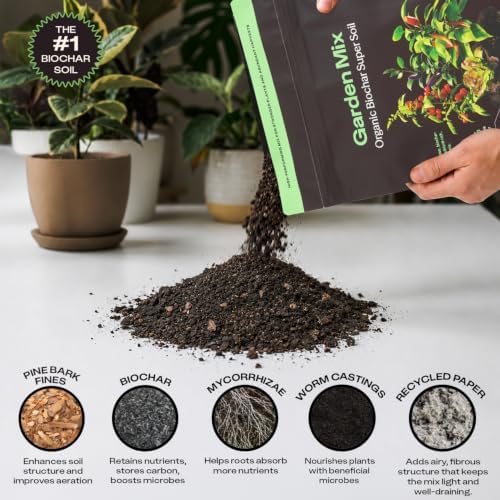 Rosy Soil Garden Mix Biochar Potting Soil for Outdoor Plants, 8 Quart - Image 4